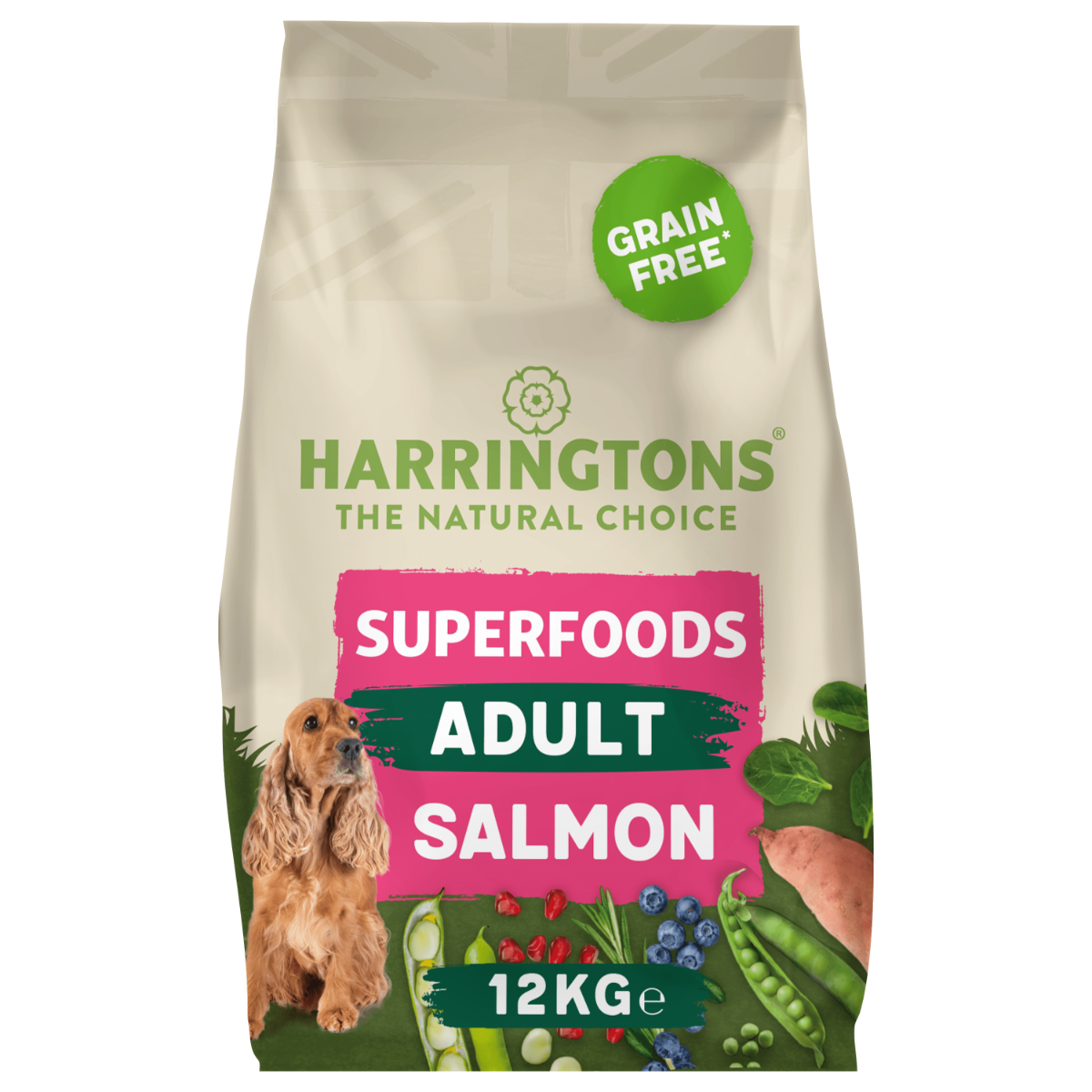 Harringtons Superfoods Grain Free Dry Adult Dog Food Salmon Vegetables 12kg
