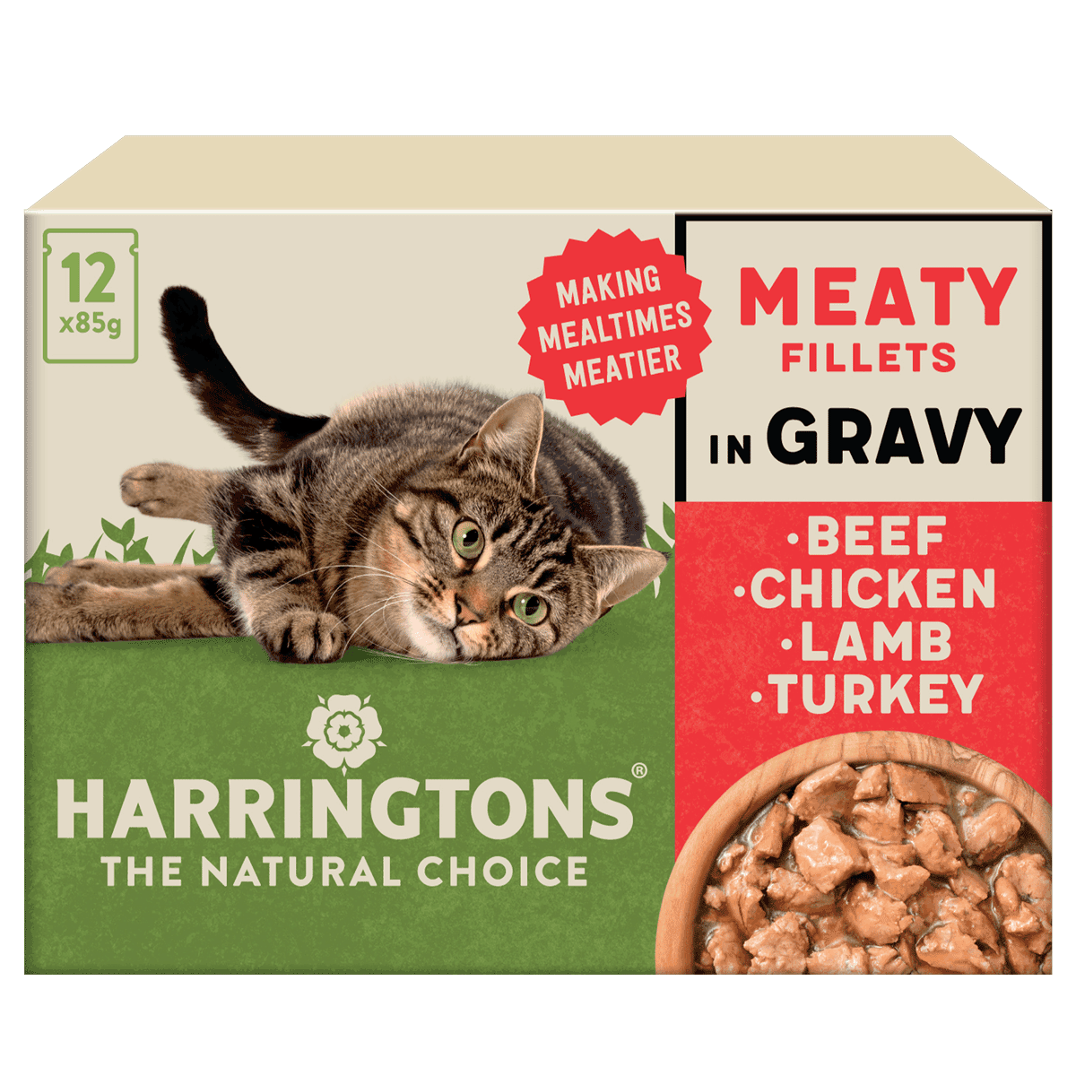 Complete Grain Free Adult Meaty Selection in Gravy Wet Cat Food Bundle 72x85g