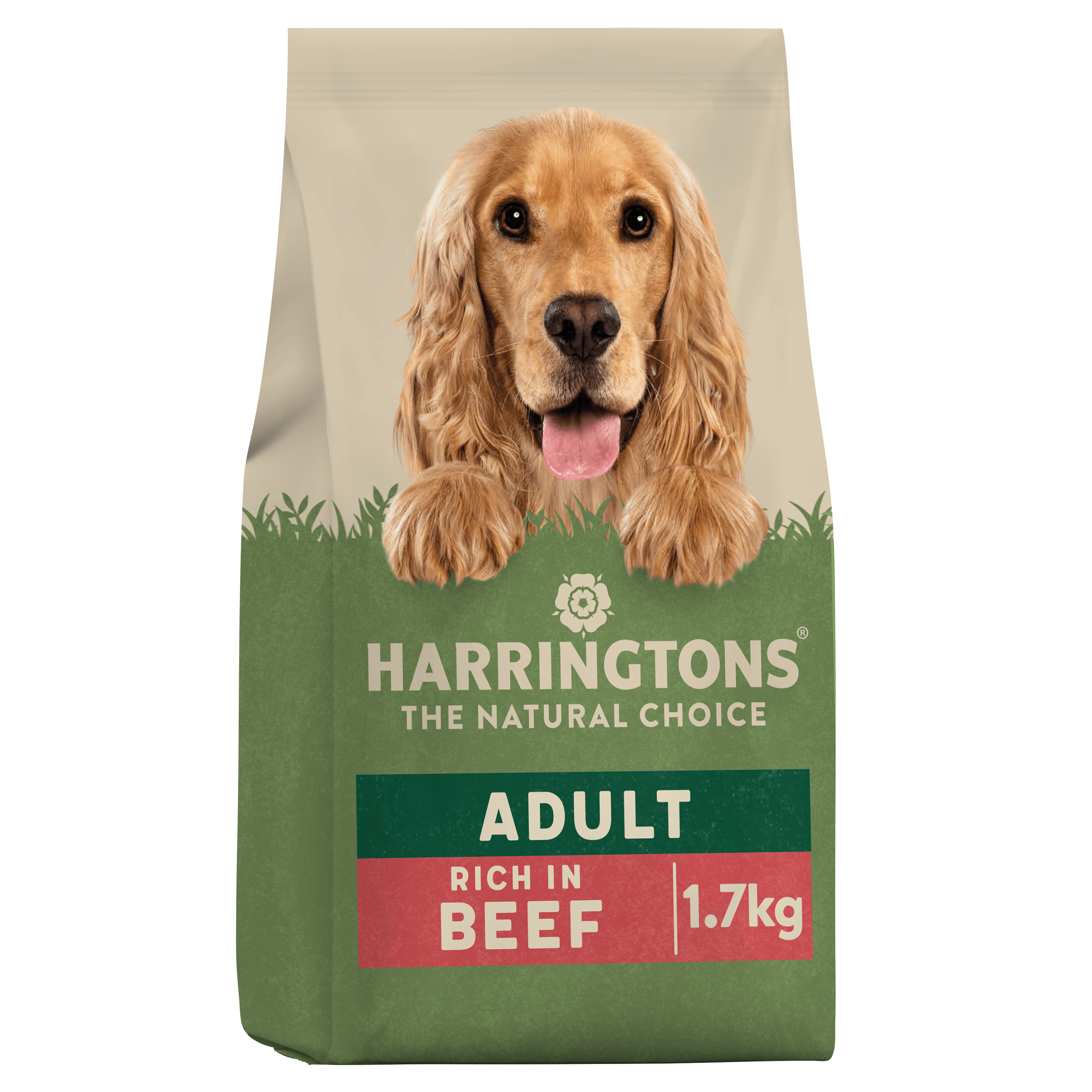 Dry Adult Dog Food Rich in Beef Rice 1.7kg