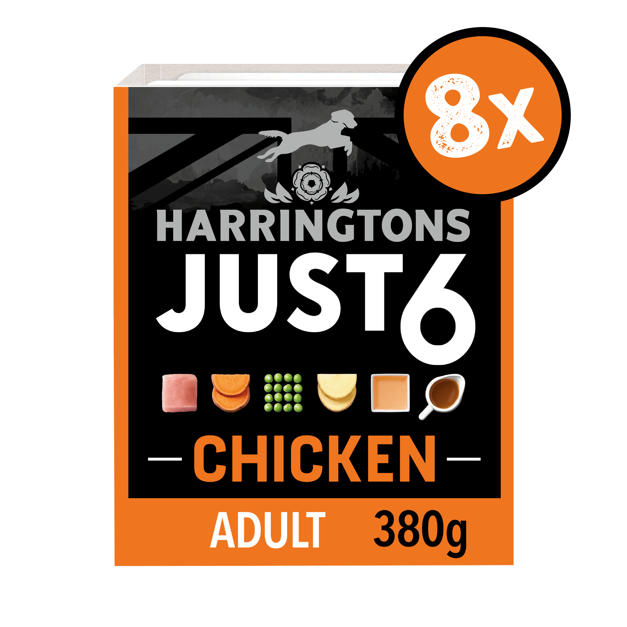 Just 6 Chicken with Vegetables Gravy Complete Grain Free Wet Dog Foo Harringtons Pet Food