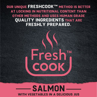 Just 6 Salmon with Vegetables & Gravy Complete Grain-Free Wet Dog Food 8 x 380g