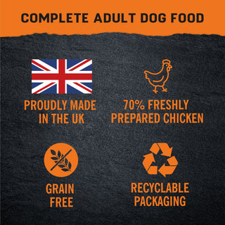 Just 6 Chicken with Vegetables & Gravy Complete Grain-Free Wet Dog Food 8 x 380g