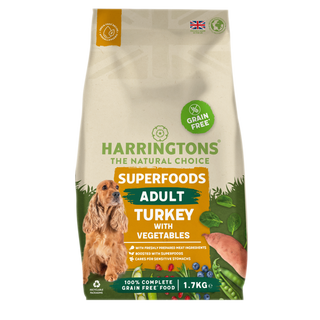 Harringtons Superfoods Grain-Free Dry Adult Dog Food Turkey & Vegetables 1.7kg