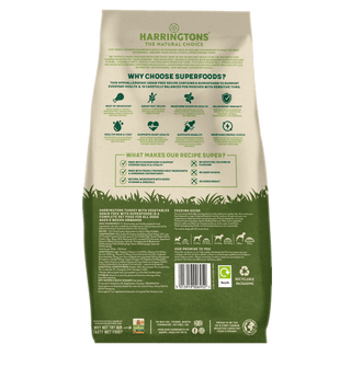 Harringtons Superfoods Grain-Free Dry Adult Dog Food Turkey & Vegetables 1.7kg