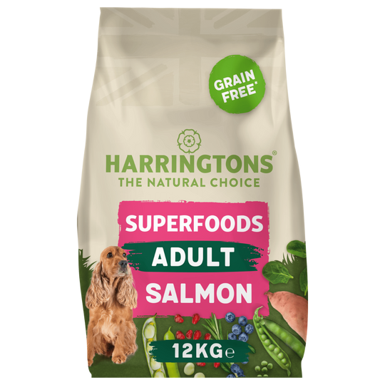 Harringtons Superfoods Grain-Free Dry Adult Dog Food Salmon & Vegetables 12kg