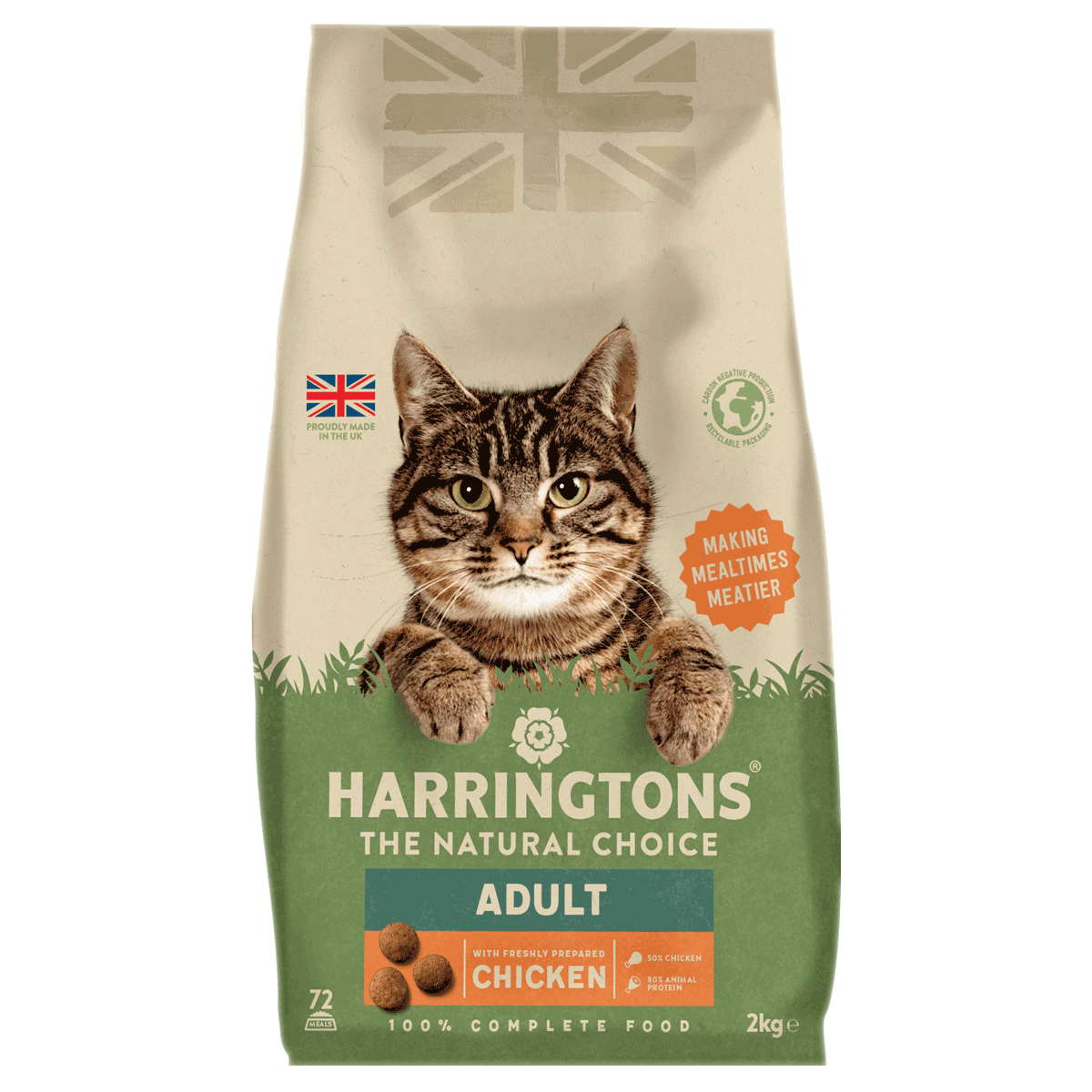 Harringtons Adult Cat Food with Fresh Chicken 4x2kg Multipack