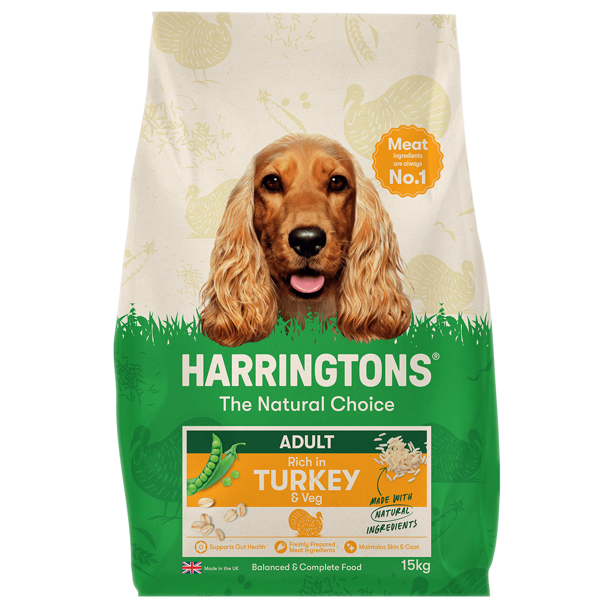 Harringtons Adult Turkey and Veg dry dog food, 15kg bag