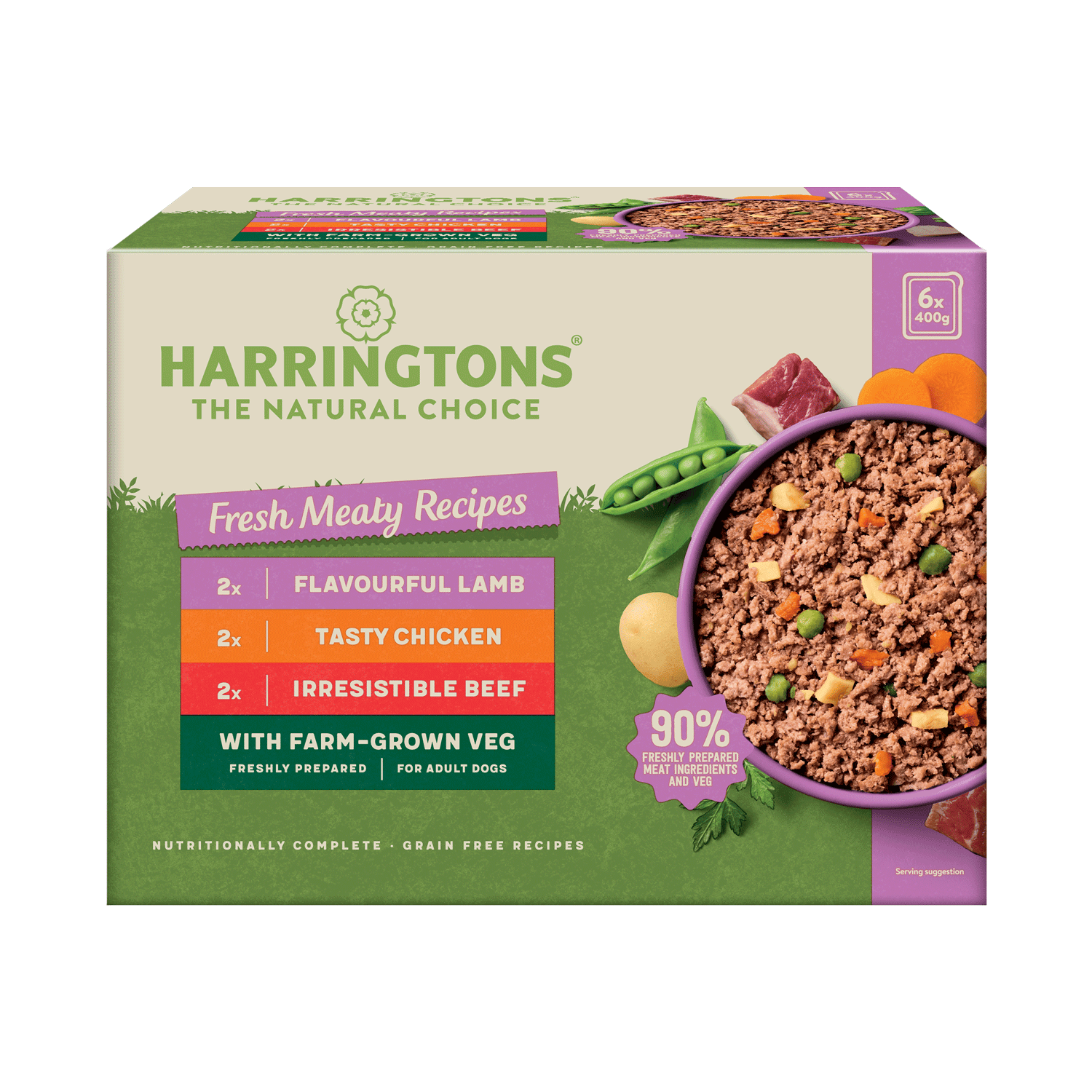 Grain Free Meaty Selection Wet Dog Food x 400g – Harringtons Pet
