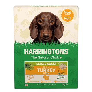 Dry Small Breed Adult Dog Food Rich in Turkey & Rice 5 x 1kg