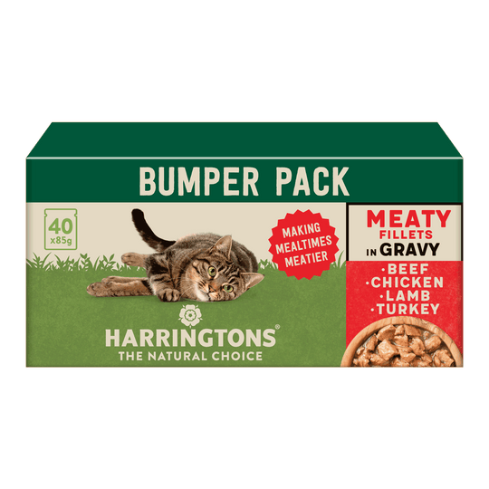 Complete Grain-Free Adult Meaty Selection in Gravy Wet Cat Food Bumper Pack 40x85g