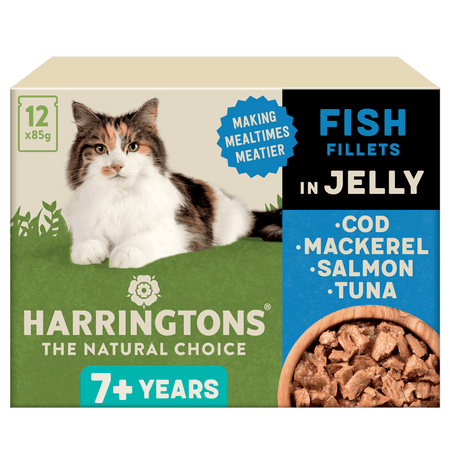 Complete Senior Grain Free Fish Selection Jelly Cat Food Bundle 72x85g