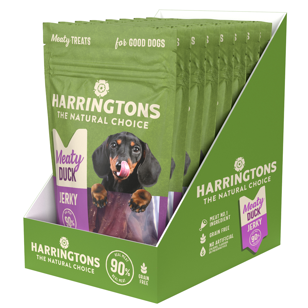 Meaty Duck Jerky Grain Free Dog Treats Harringtons Pet Food