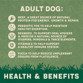 Dry Adult Dog Food Rich in Beef & Rice 4 x 1.7kg