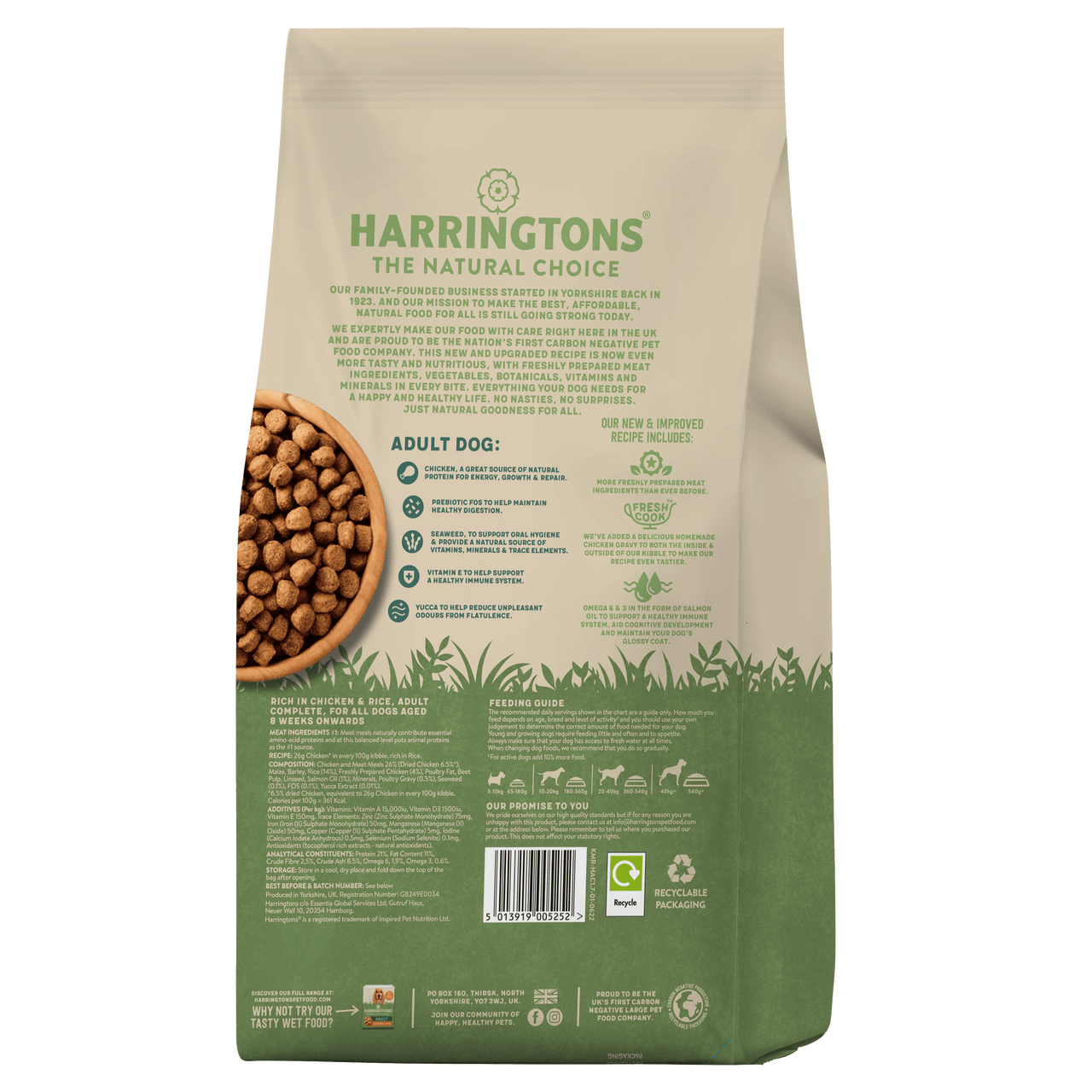 Rich Chicken & Rice Dry Dog Food Harringtons Harringtons Pet Food