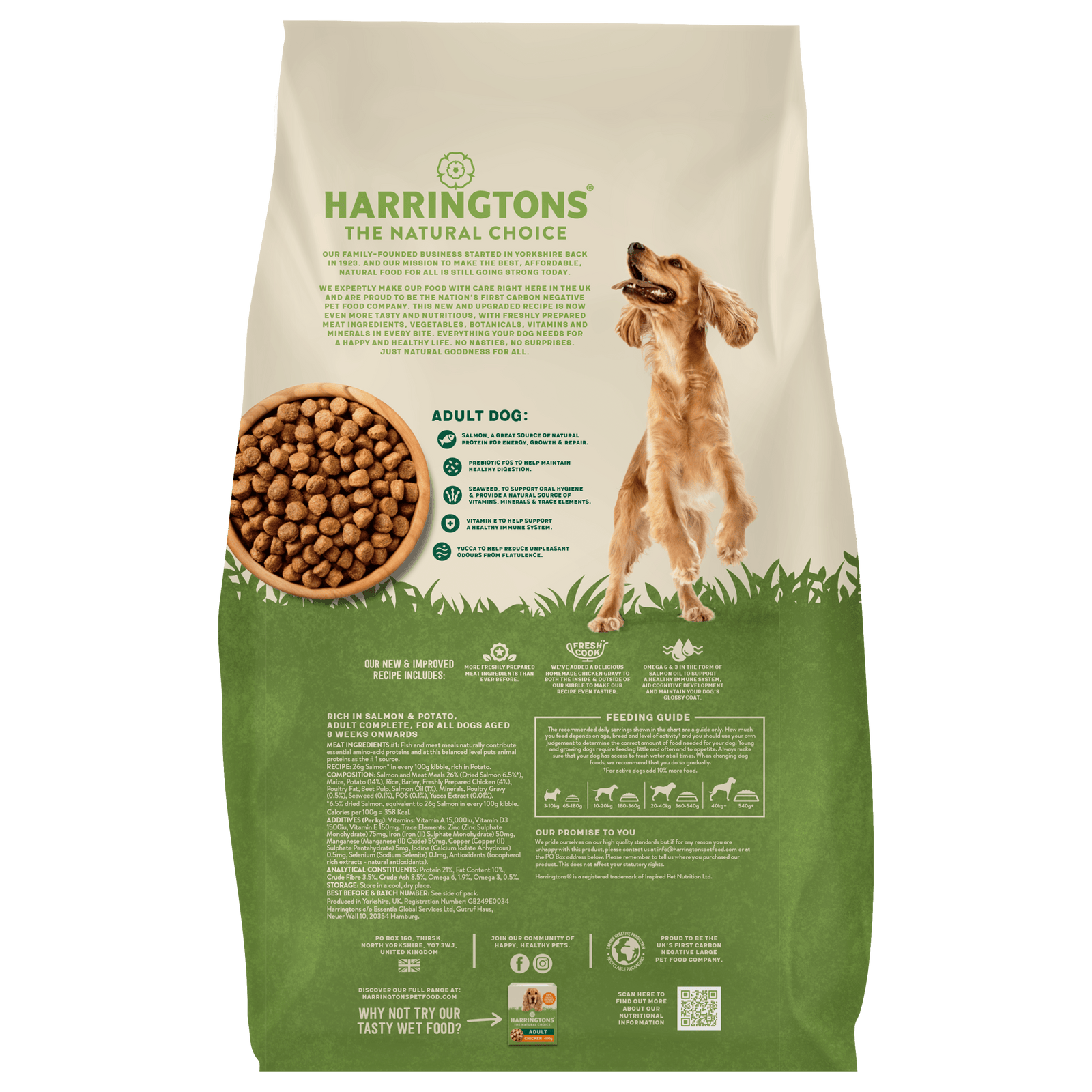 Harringtons hypoallergenic salmon online and sweet potato 5kg