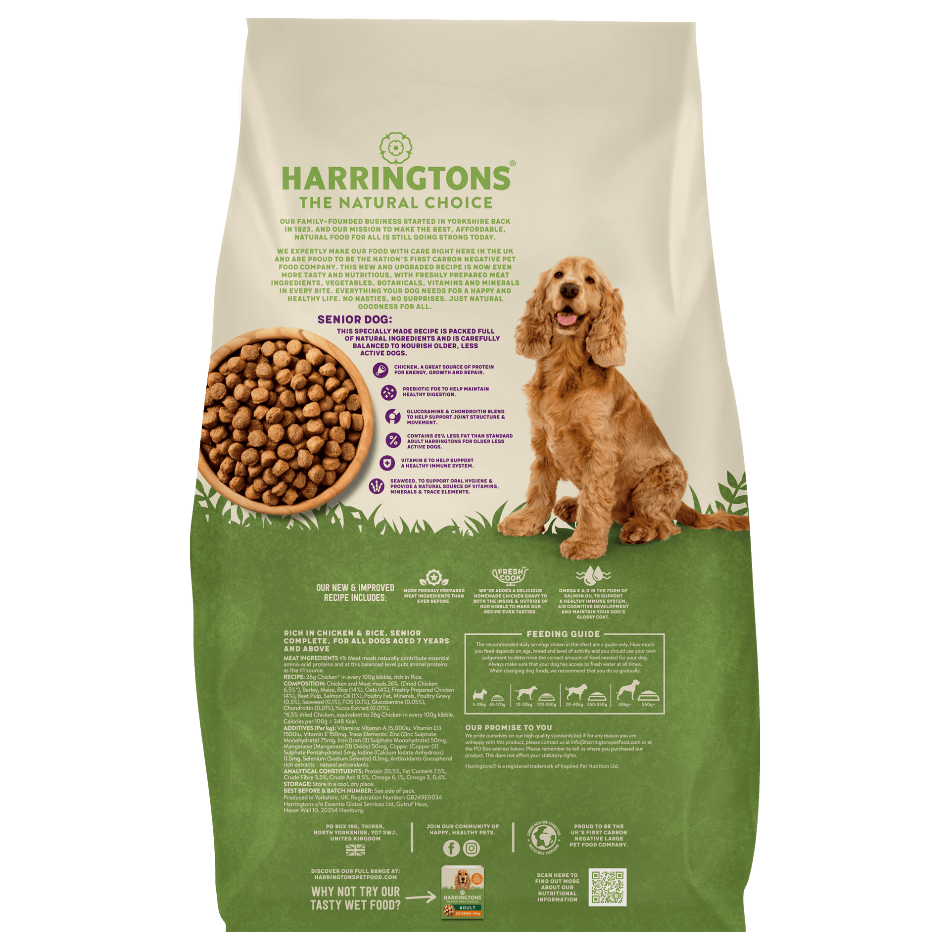 Harringtons Complete Senior Dry Dog Food Chicken & Rice 12kg