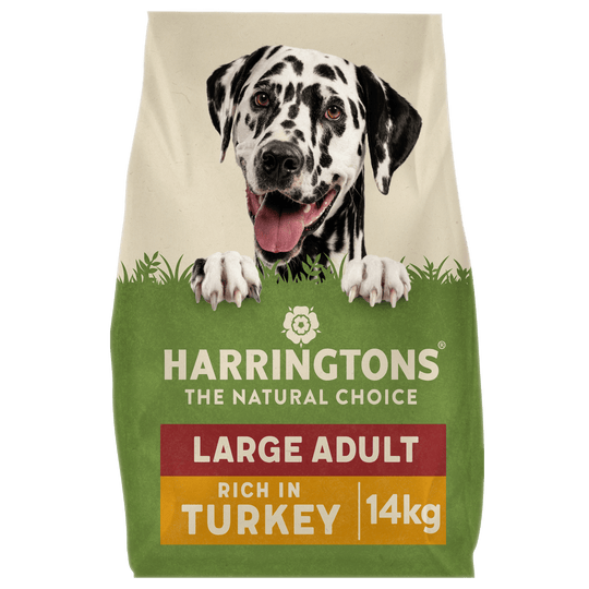 Dry Large Breed Adult Dog Food Rich in Turkey & Rice 14kg