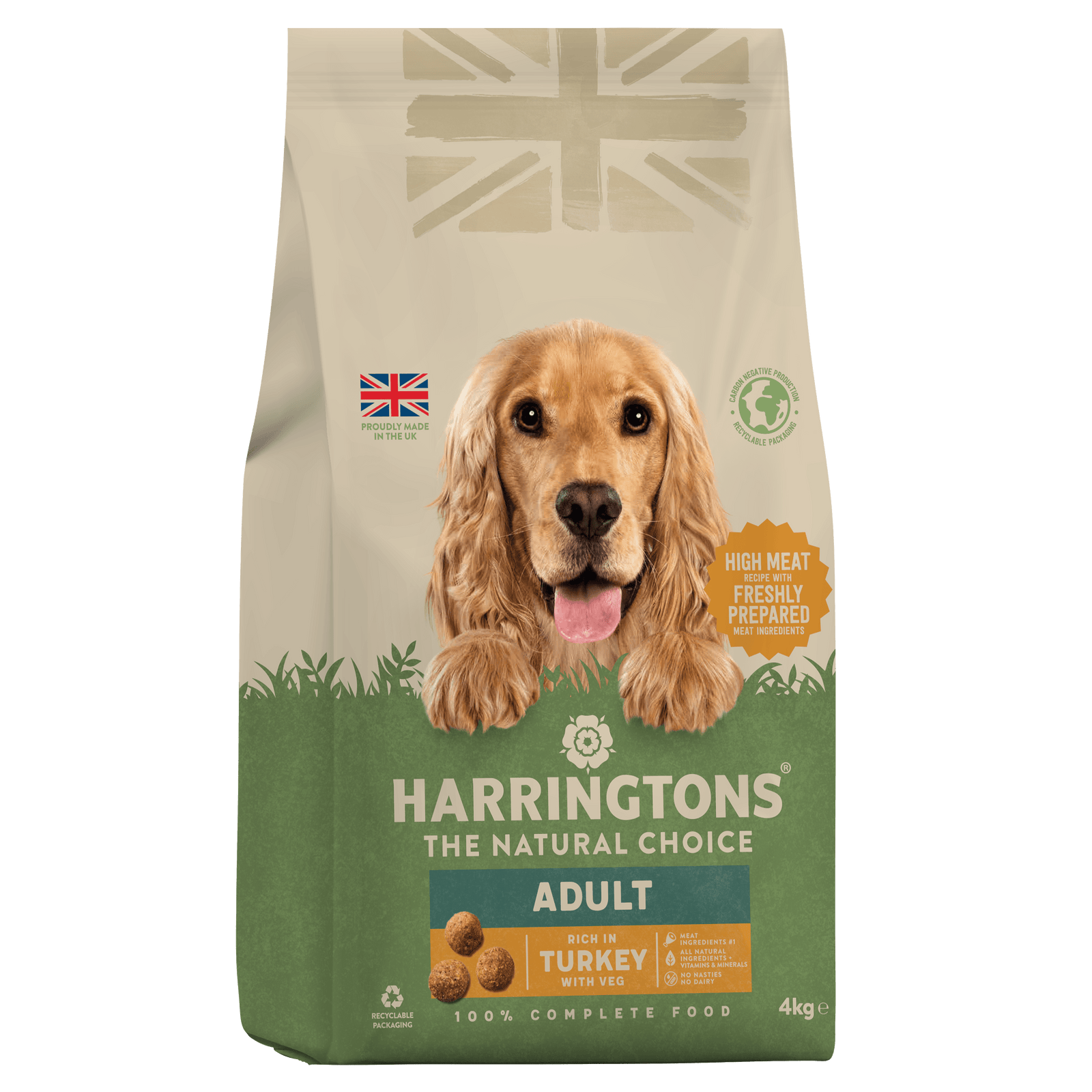 Harringtons Dry Dog Food Rich in Turkey Vegetable 4kg