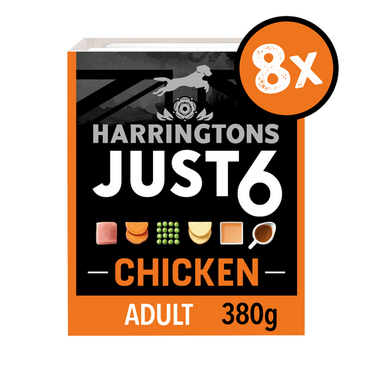 Just 6 Chicken with Vegetables & Gravy Complete Grain-Free Wet Dog Food 8 x 380g