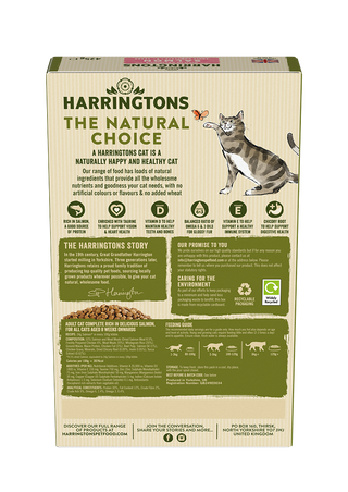 Harringtons Adult Cat Food Rich in Salmon 425g Ingredients