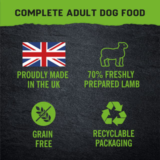 Just 6 Lamb with Vegetables & Gravy Complete Grain-Free Wet Dog Food 8 x 380g