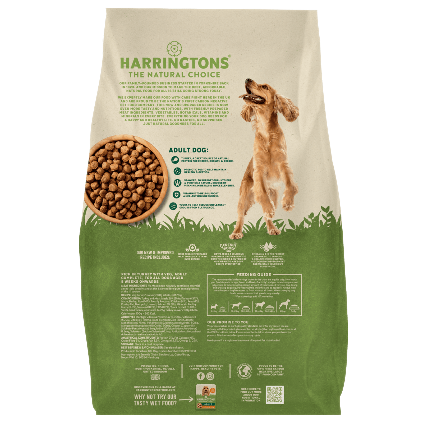 Harringtons dog food 15kg pets at home hotsell