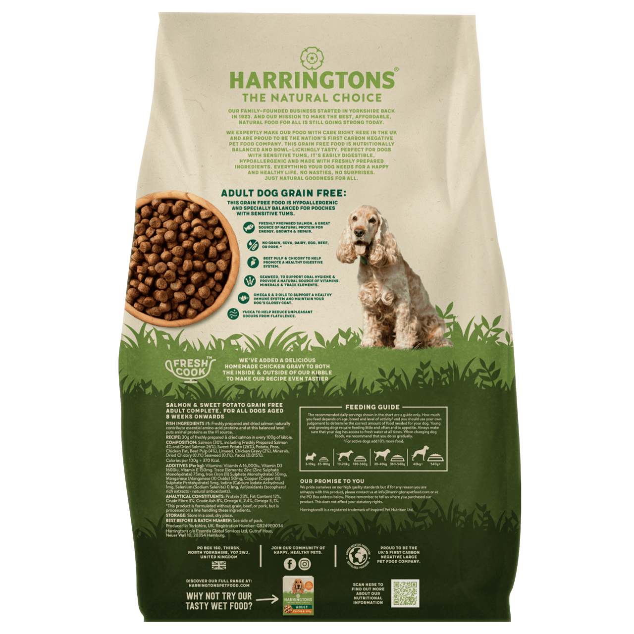 Harringtons GrainFree Dry Dog Food Complete Salmon & Sweet Potato 15kg