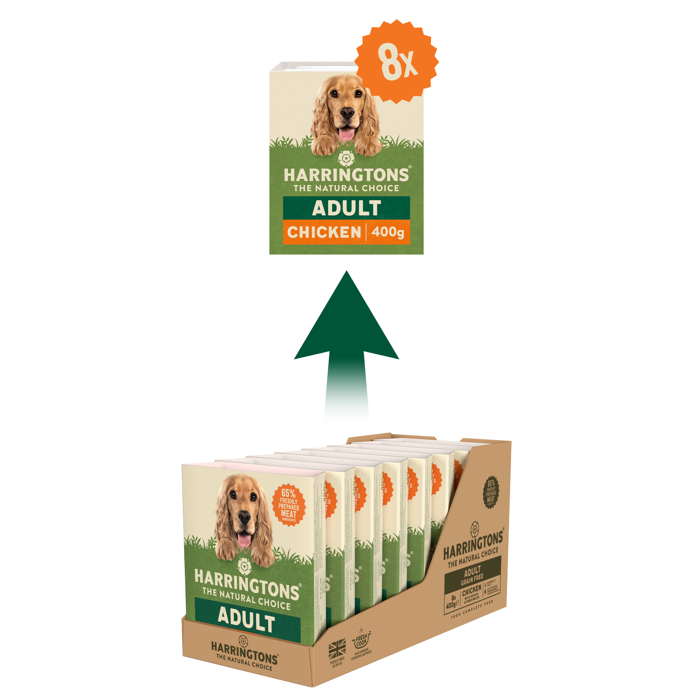 Harringtons Chicken With Potato & Vegetables Wet Dog Food 8 x 400g Harringtons Pet Food