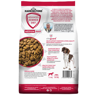 Medium Breed Advanced Science Diet Chicken Dry Dog Food (pack of 4 x 2kg)