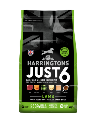 Just 6 Lamb & Vegetables Dry Dog Food 2kg