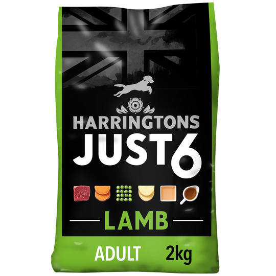 Just 6 Lamb & Vegetables Dry Dog Food 2kg