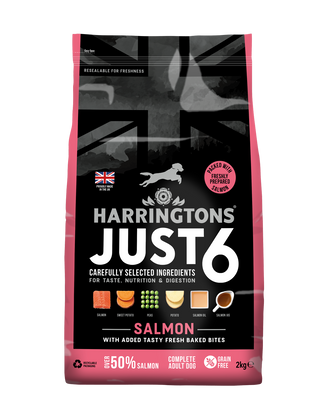 Just 6 Salmon & Vegetables Dry Dog Food 2kg